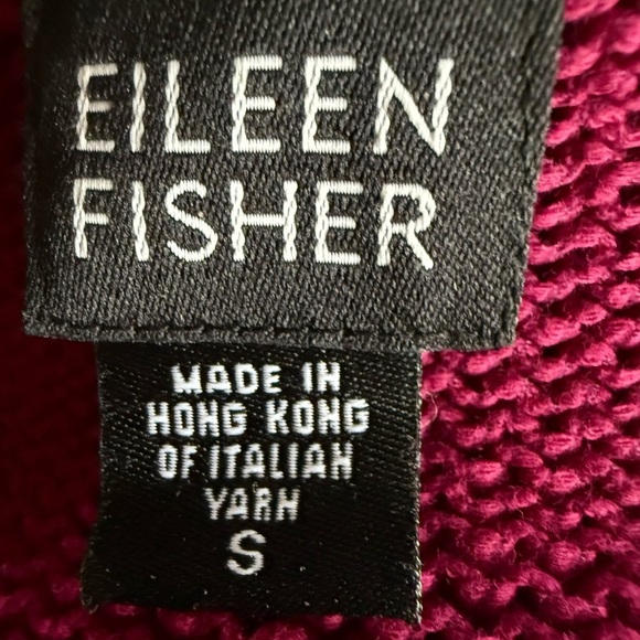 Eileen Fisher Boxy Heavy Knit V-Neck Button Up Cardigan Sweater Pink S - Picture 8 of 10